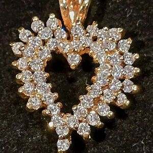 14k Gold plated heart pendant